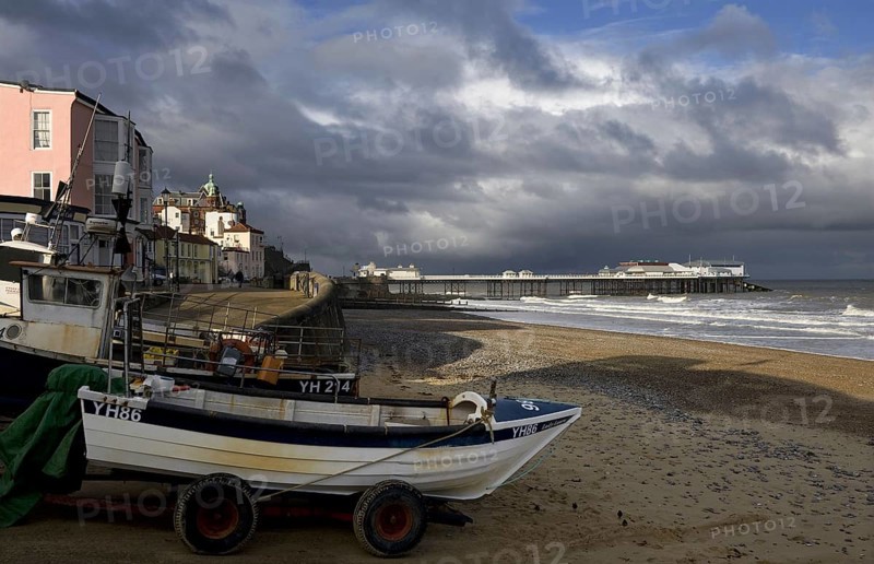View of fishing boats