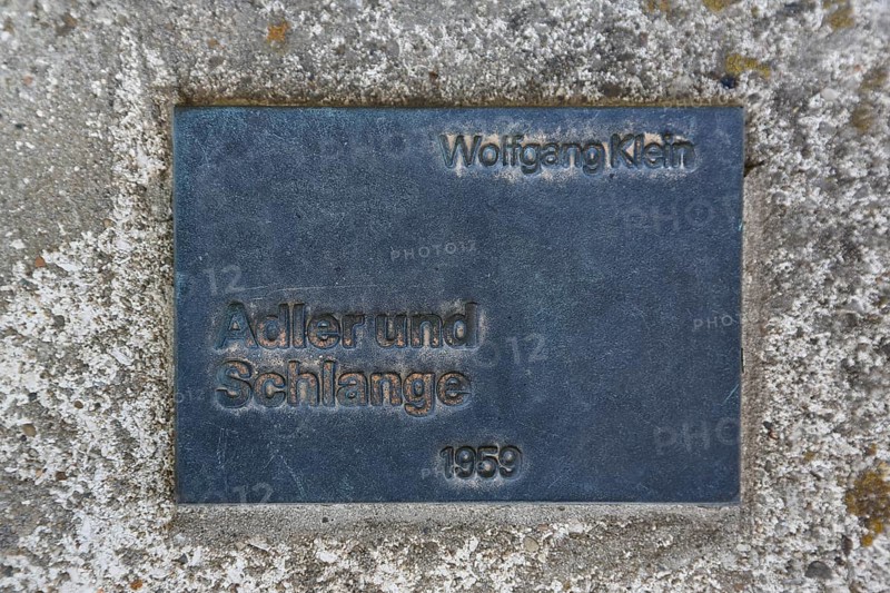 Information panel on large sculpture