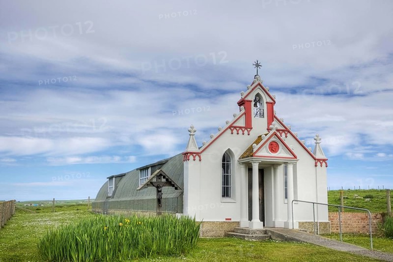 Nissen huts converted to chapel by Italian prisoners of war during World War II