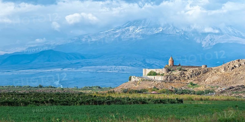 Khor Virap Monastery and Apostolic Church at the foot of Mount Ararat
