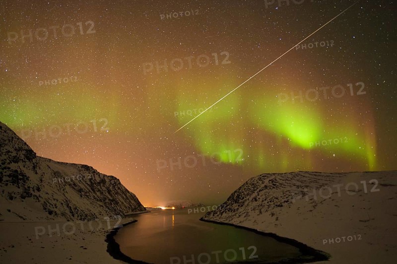 Northern Lights with Shooting Star