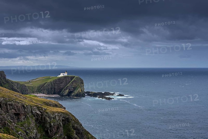 Sturgeon Head Lighthouse at the Point of Sturgeon in Sutherland