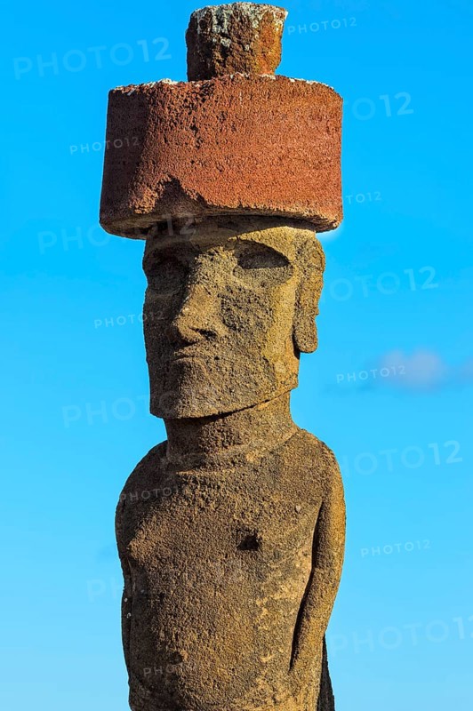 Ahu Nao-Nao Moais with red hat