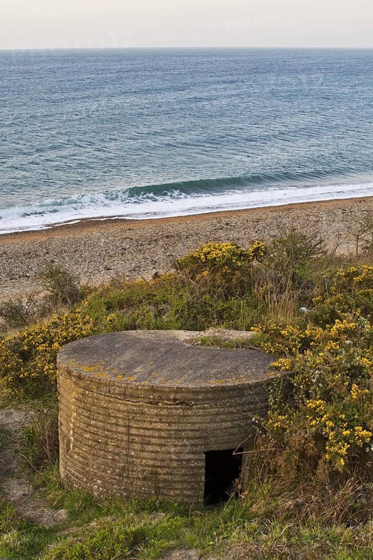 FW3 Type 25 Second World War pillbox overlooking the beach