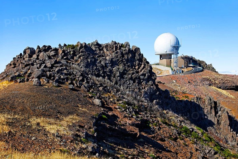 Portuguese Air Force air defence radar station on Pico do Arieiro 1818 metres
