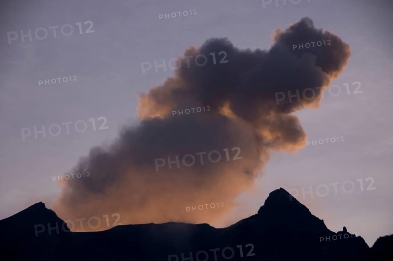 Volcanic eruption and ash cloud