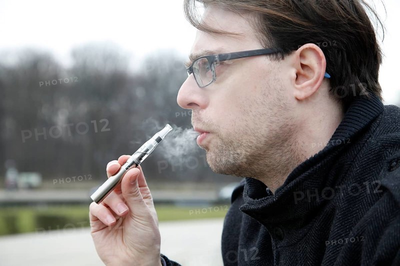 Man with e-cigarette