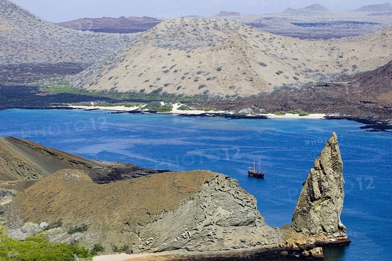 Crenellated rocks on Bartolome Island