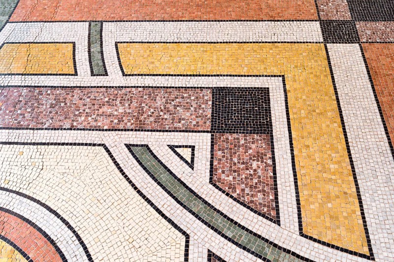 Detail of the mosaic pavement