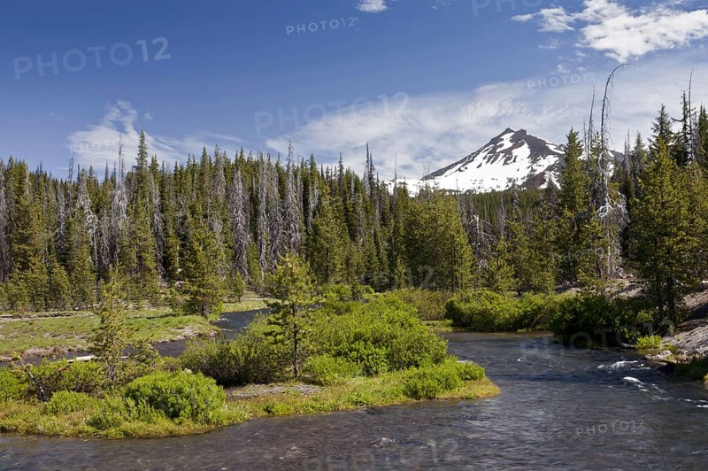 View of river entering lake
