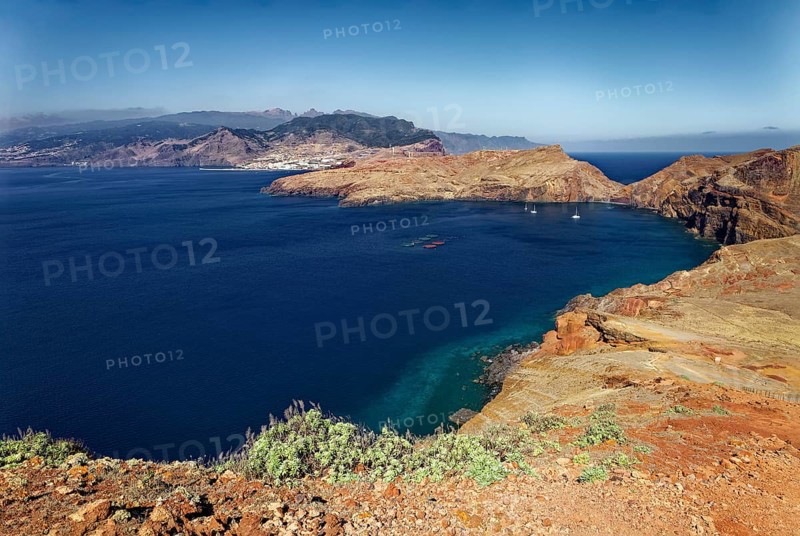 View from the hiking trail on Cape Ponta de Sao Lourenco