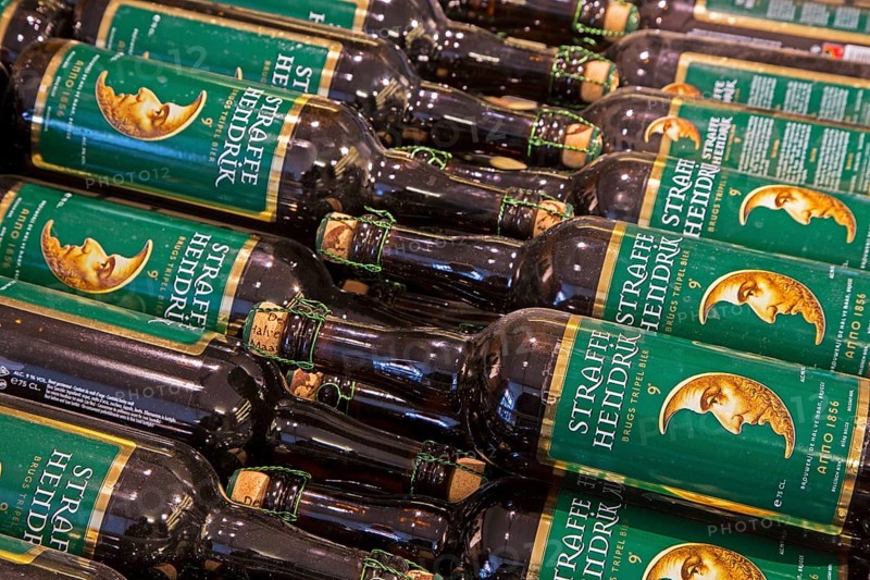 Straffe Hendrik beer bottles at the Brouwerij Henri Maes