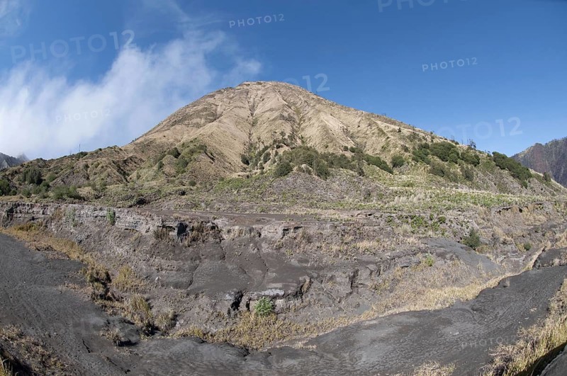 Gully in front of volcano