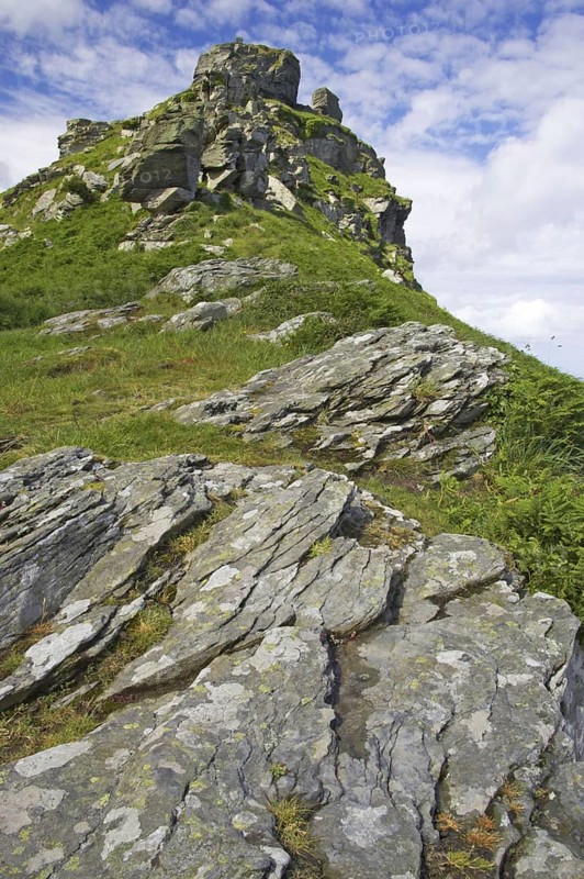 Rock formations in the dry valley