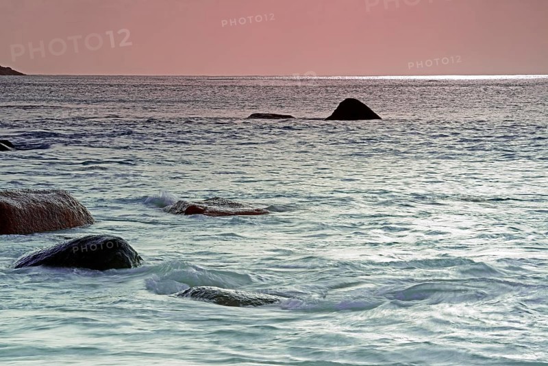 Sunset at Anse Lazio