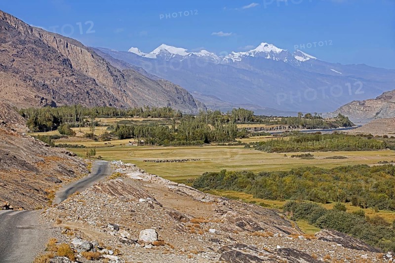 Snow-capped peaks of the Pamir Mountains