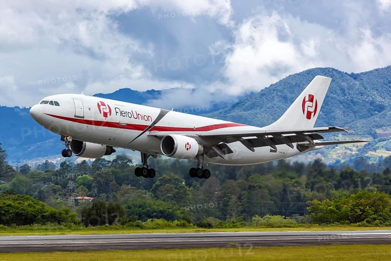 An Airbus A300-600F aircraft of Aero Union with registration XA-LFR at Medellin Rionegro Airport
