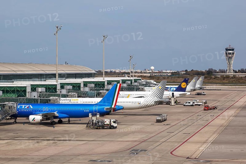 Aircraft at Terminal 1 of Barcelona Airport