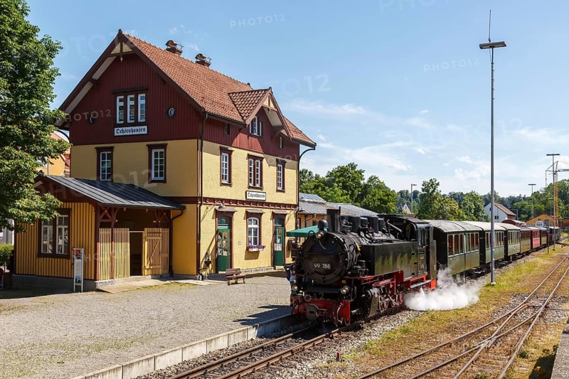 Steam train Oechsle Museumsbahn railway steam railway at the station in Ochsenhausen