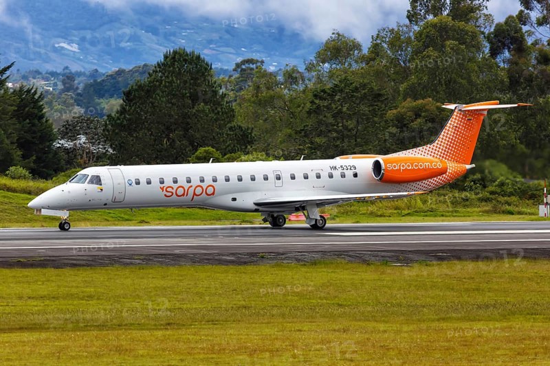 A SARPA Embraer ERJ145 aircraft with registration HK-5329 at Medellin Rionegro Airport