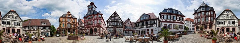 Heppenheim Market Square Panorama 400 degrees Germany