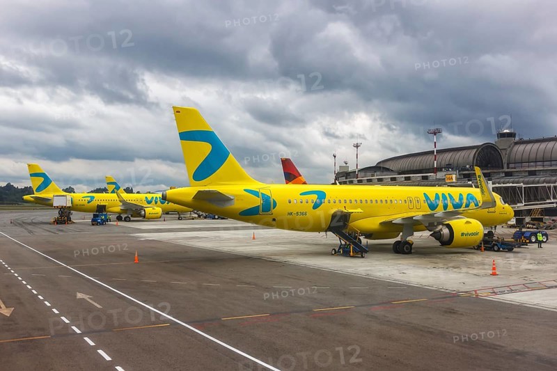 Airbus A320neo aircraft of Vivaair with registration HK-5366 at Medellin Rionegro Airport