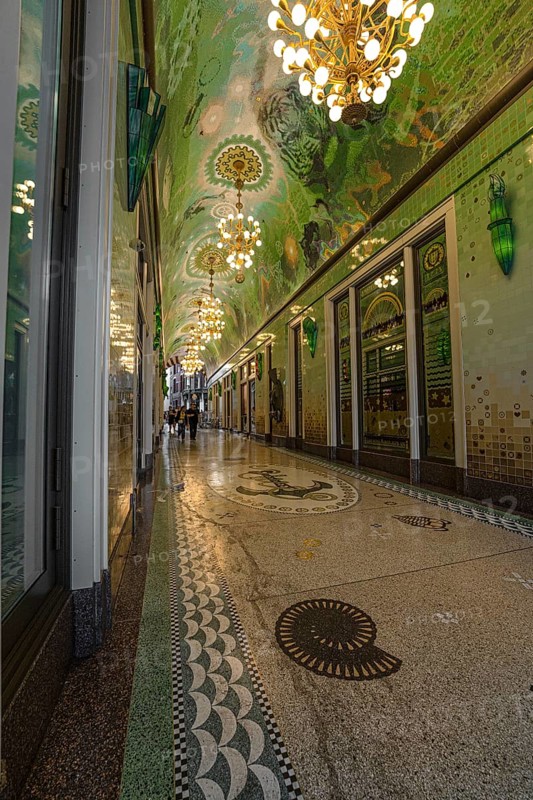 In the historic alley of the big city