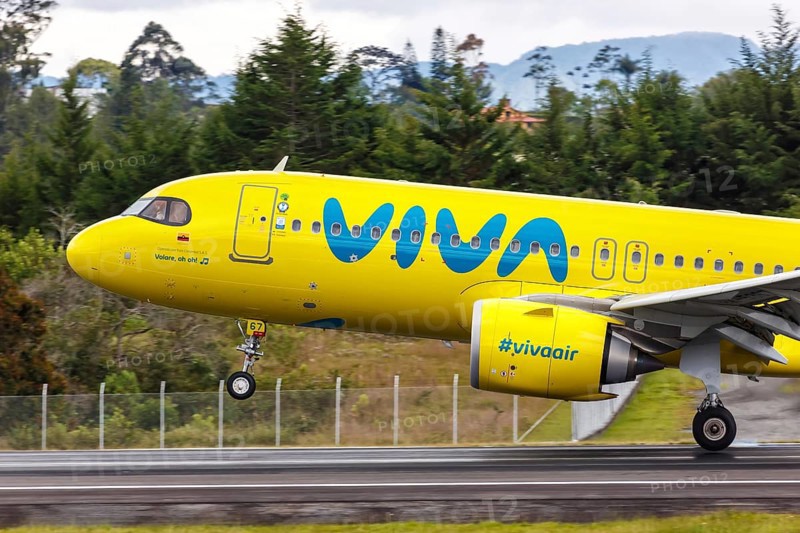 A Vivaair Airbus A320neo aircraft with registration HK-5367 at Medellin Rionegro Airport