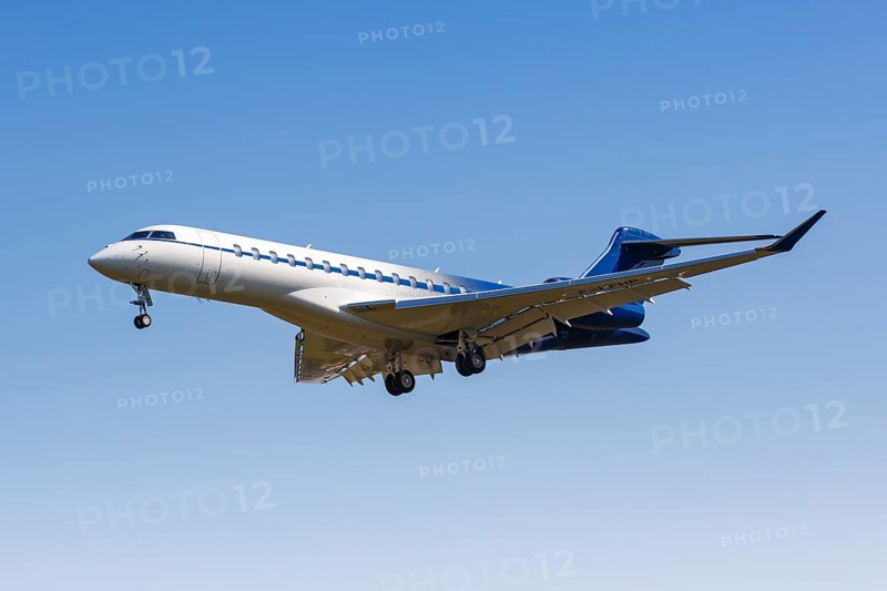 A private Bombardier BD-700-2A12 Global 7500 aircraft with registration F-HFHP at Milan Linate Airport