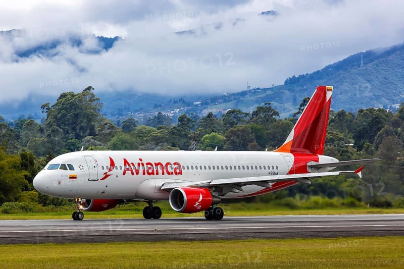 An Avianca Airbus A320 aircraft with registration N961AV at Medellin Rionegro Airport