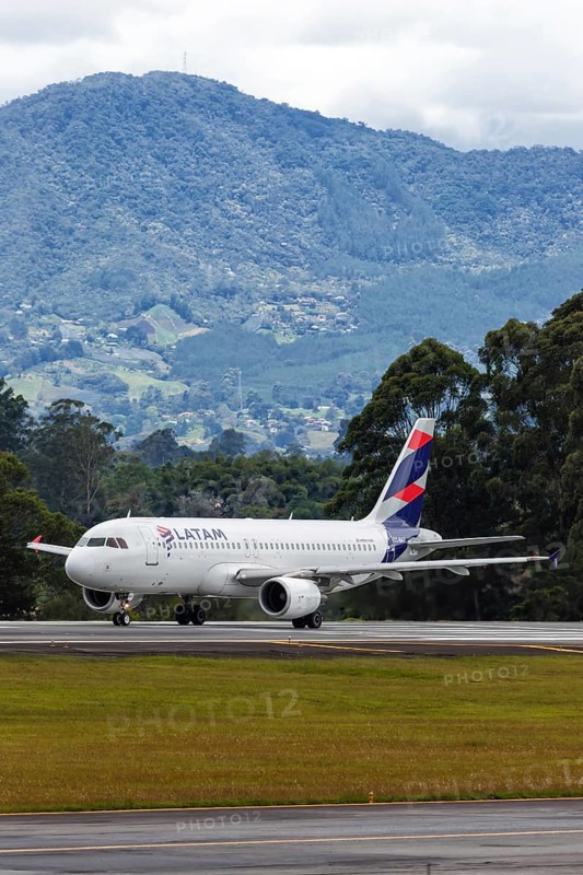 A LATAM Airbus A320 aircraft with registration CC-BAT at Medellin Rionegro Airport