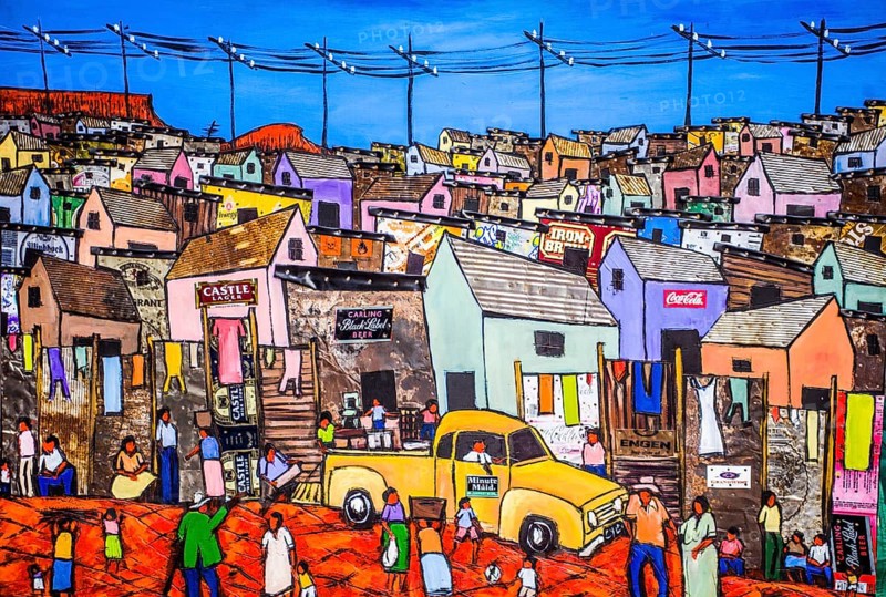 Colourful paintings of Cape Town