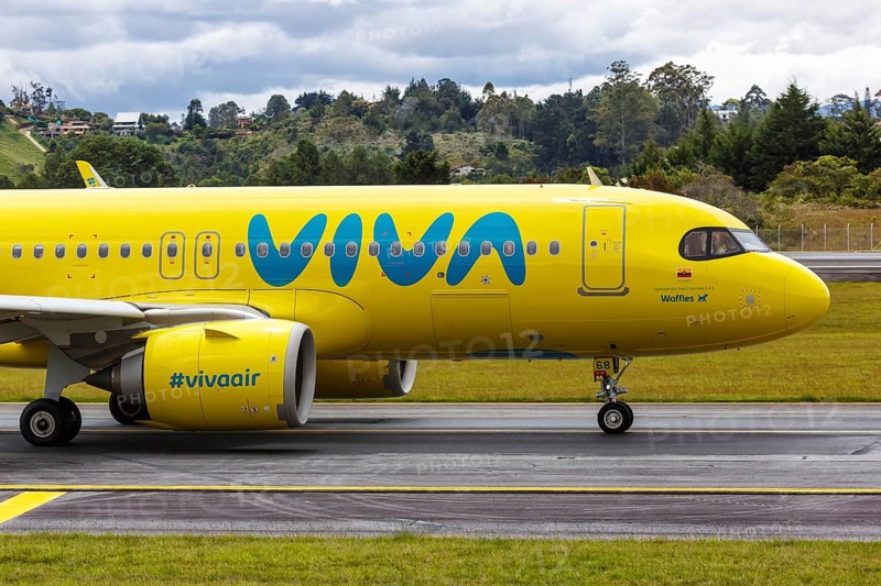 A Vivaair Airbus A320neo aircraft with registration HK-5368 at Medellin Rionegro Airport