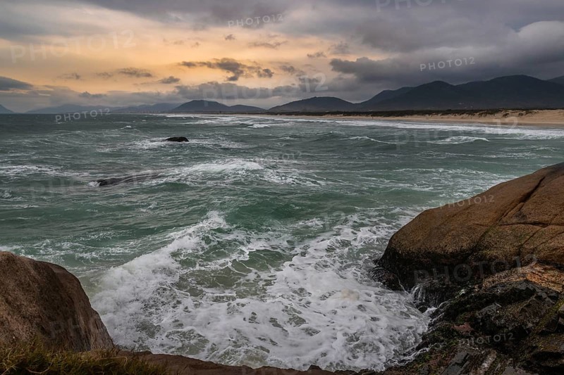 Cliffs at Sunset in Florianopolis Brazil