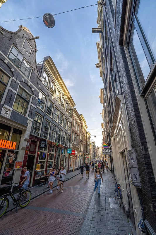 In the narrow streets of the city