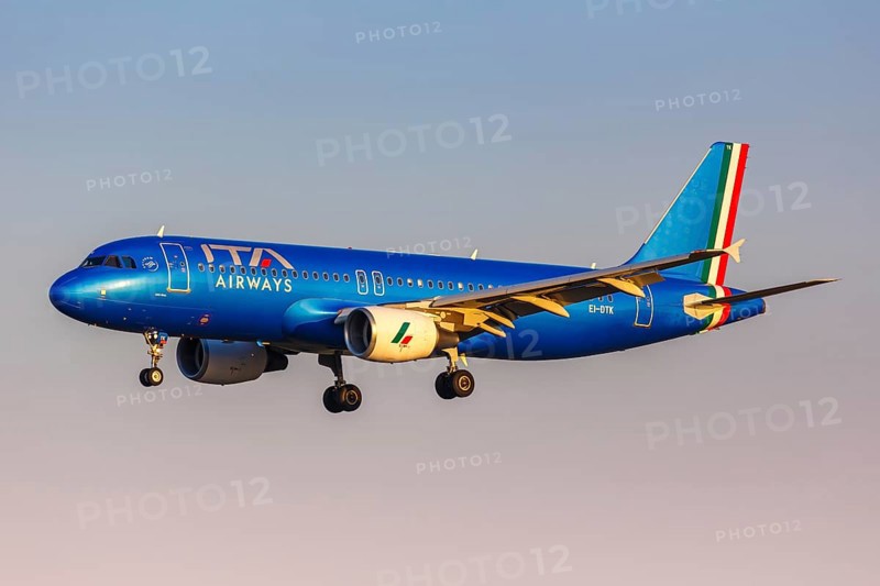 An Airbus A320 aircraft of ITA Airways with registration EI-DTK at Milan Linate Airport