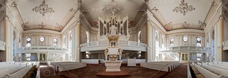 Ludwigskirche Saarbruecken Interior Panorama Saarbruecken Germany