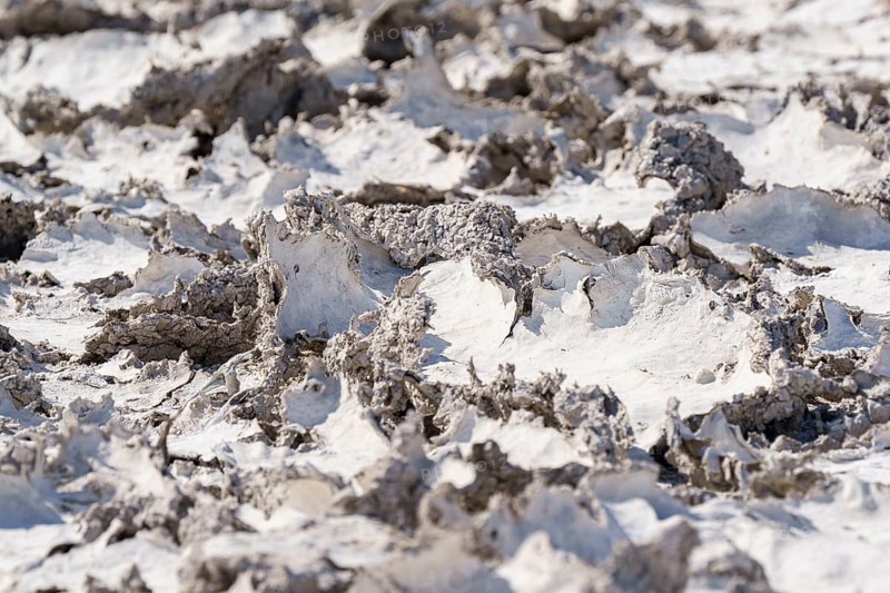 Drought mud patterns with cracks on the ground
