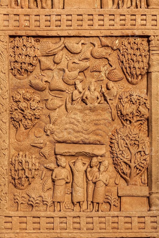 Gateway decoration bas relief of Great Stupa