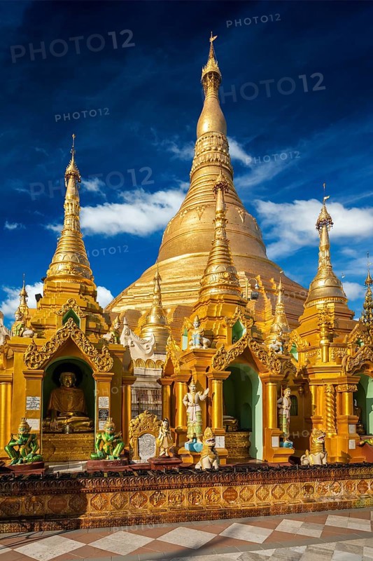 Myanmer famous sacred place and tourist attraction landmark