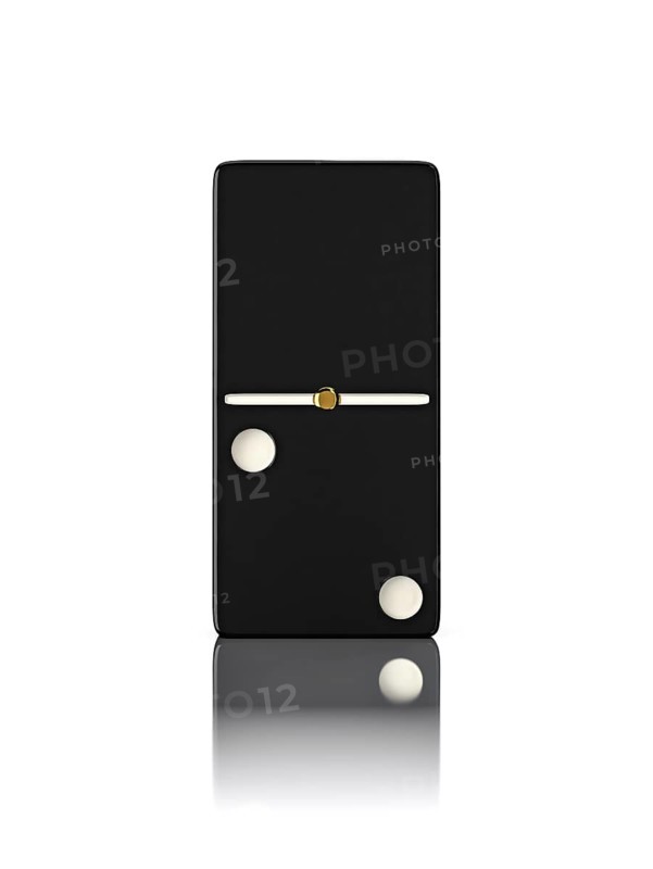 Domino game bone close up isolated on white