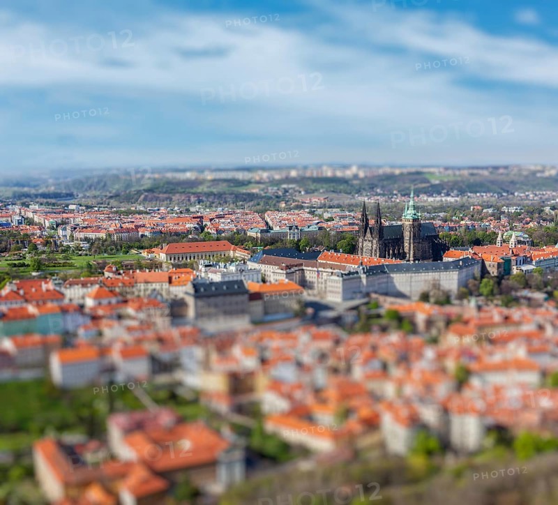 Aerial view of Hradchany part of Prague