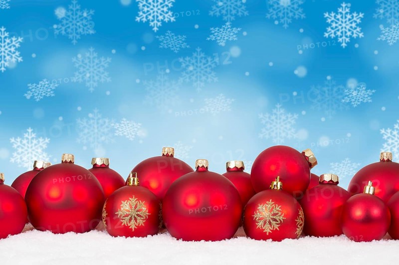 Christmas Many Red Christmas Balls Text Free Space Copyspace Christmas Card Card Decoration Snowflakes Snow Winter Copy Space