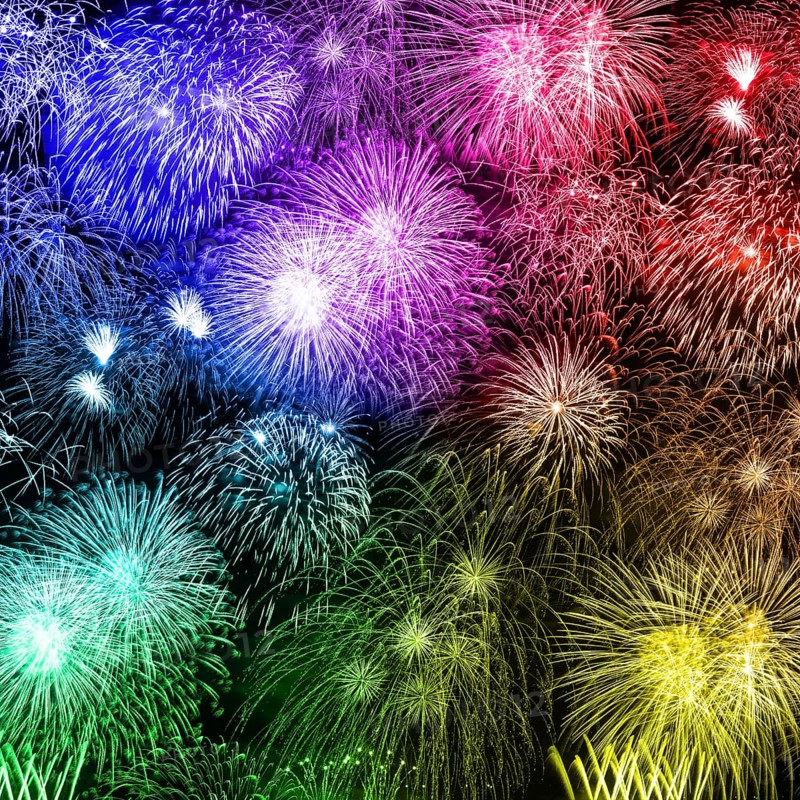 New Year's Eve fireworks New Year's Eve background square colourful New Year New New backgrounds in Stuttgart