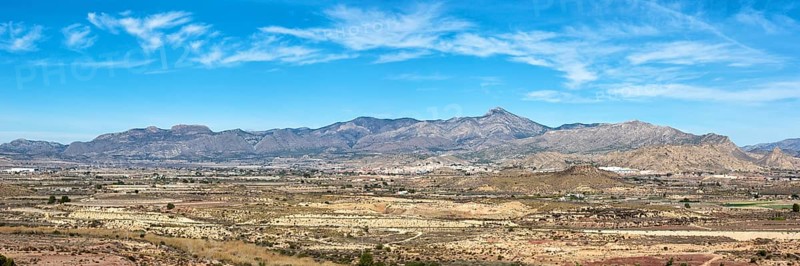 Sierra del Cid landscape near Alicante Alacant mountains panorama in Alicante