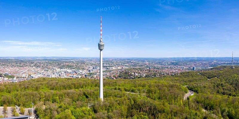 Stuttgart TV Tower Panorama Skyline Aerial View City Architecture Travel in Stuttgart