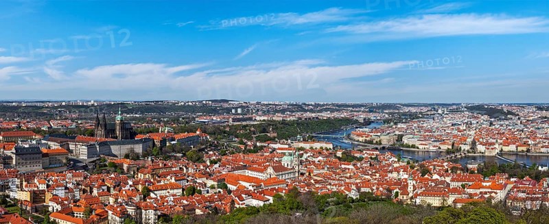 Panorama view of Prague from Prague Castle. Prague
