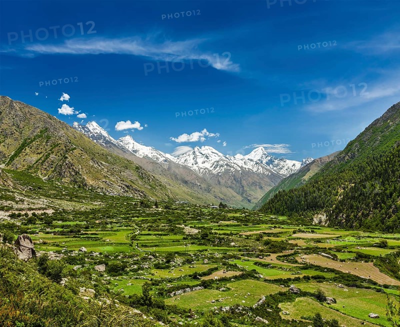 Valley in Himalayas. Sangla valley