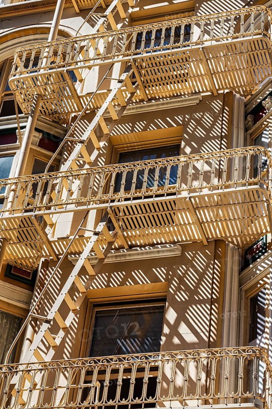 Typical house with exterior stairs