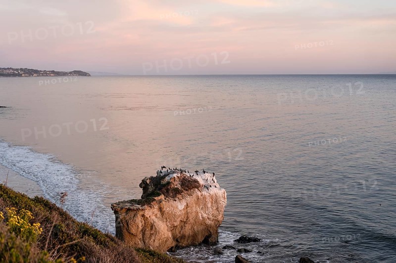 Sunset by the ocean at El Matador Beach Malibu